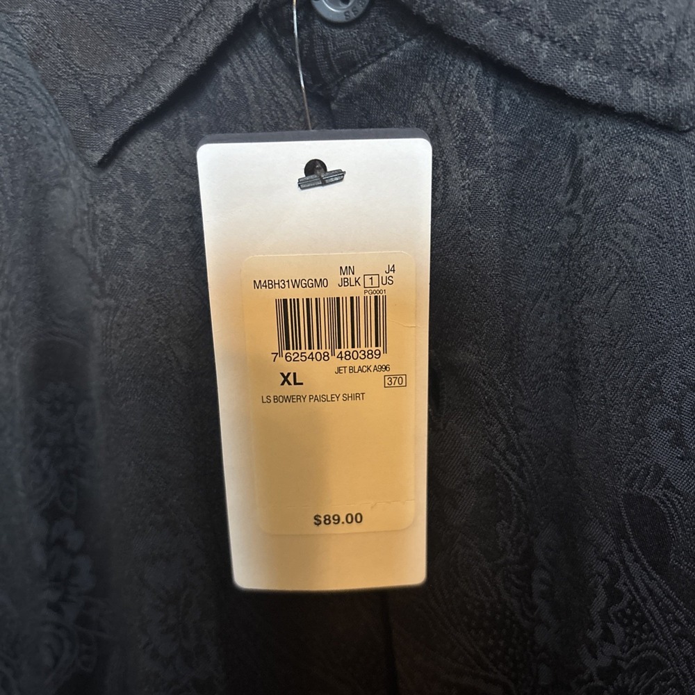 Guess Men's regular fit Shirt Long‎ Sleeves Paisley Print Allover Size XL - Picture 10 of 16